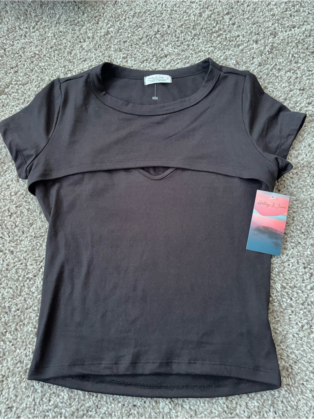 Haley & June Black Short-SleeveTee